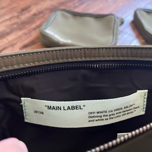 OFF-WHITE Unisex military green hip bag (belt bag)